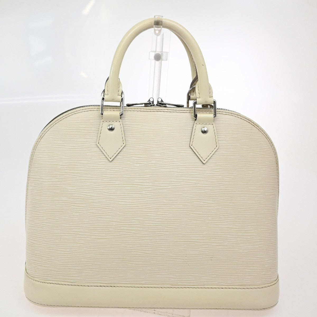 Louis Vuitton Alma Handbag Epi Leather, WHITE, LEATHER, Handbag