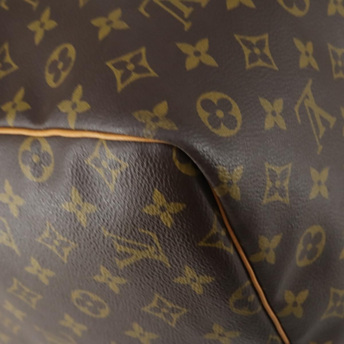 Louis Vuitton Keepall Bag Monogram Canvas, BROWN, CANVAS, Travel bag