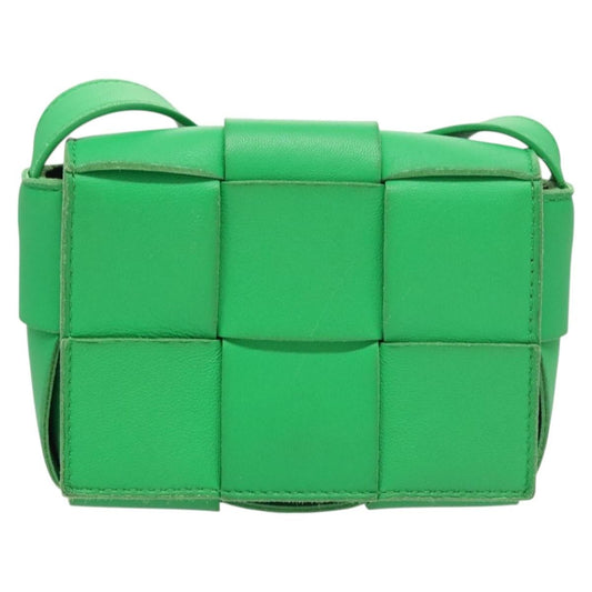 Bottega Veneta Cassette Crossbody Bag Maxi Intrecciato Leather, GREEN, LEATHER, Shoulder bag
