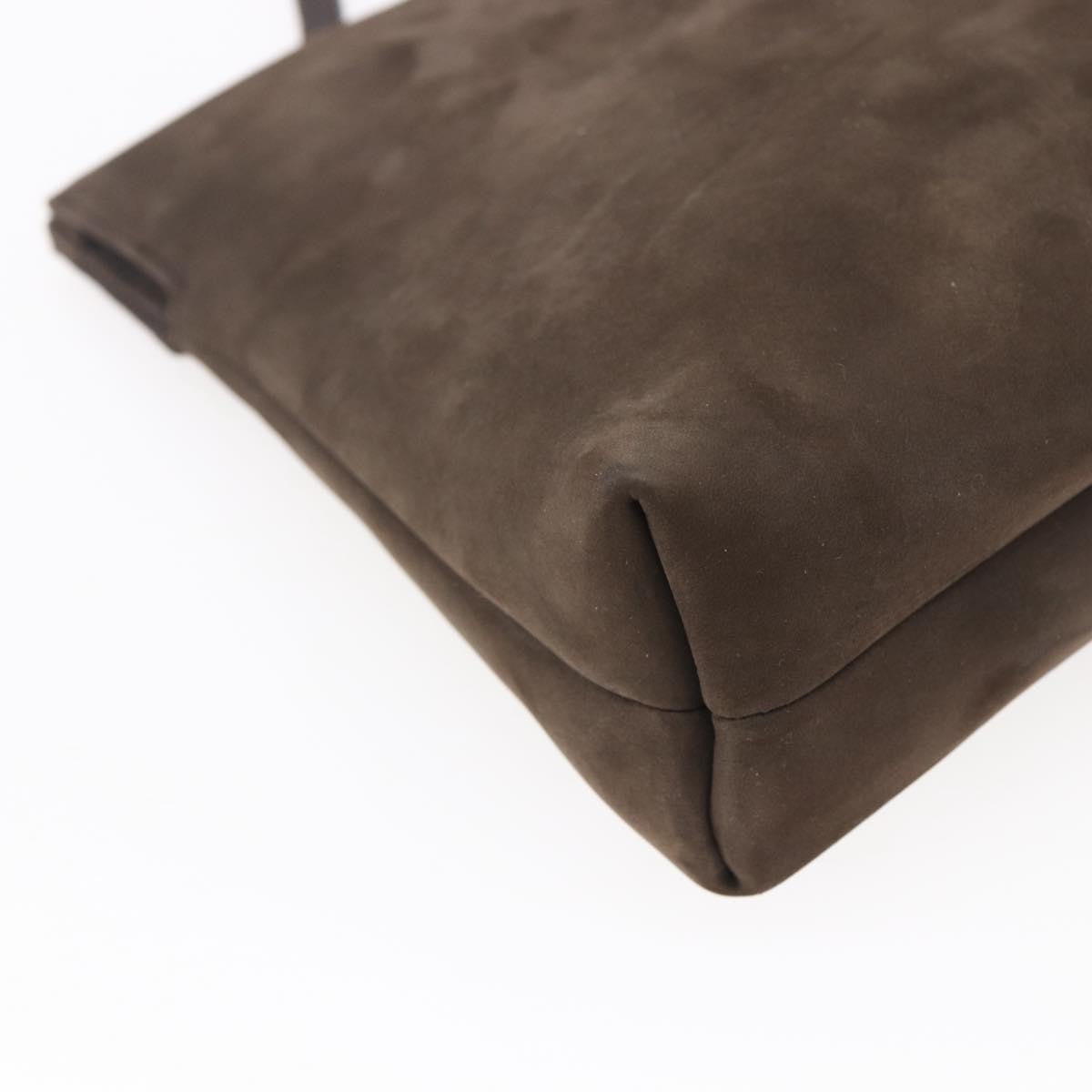 Salvatore Ferragamo Vala Shoulder Bag Suede, BROWN, SUEDE, Shoulder bag