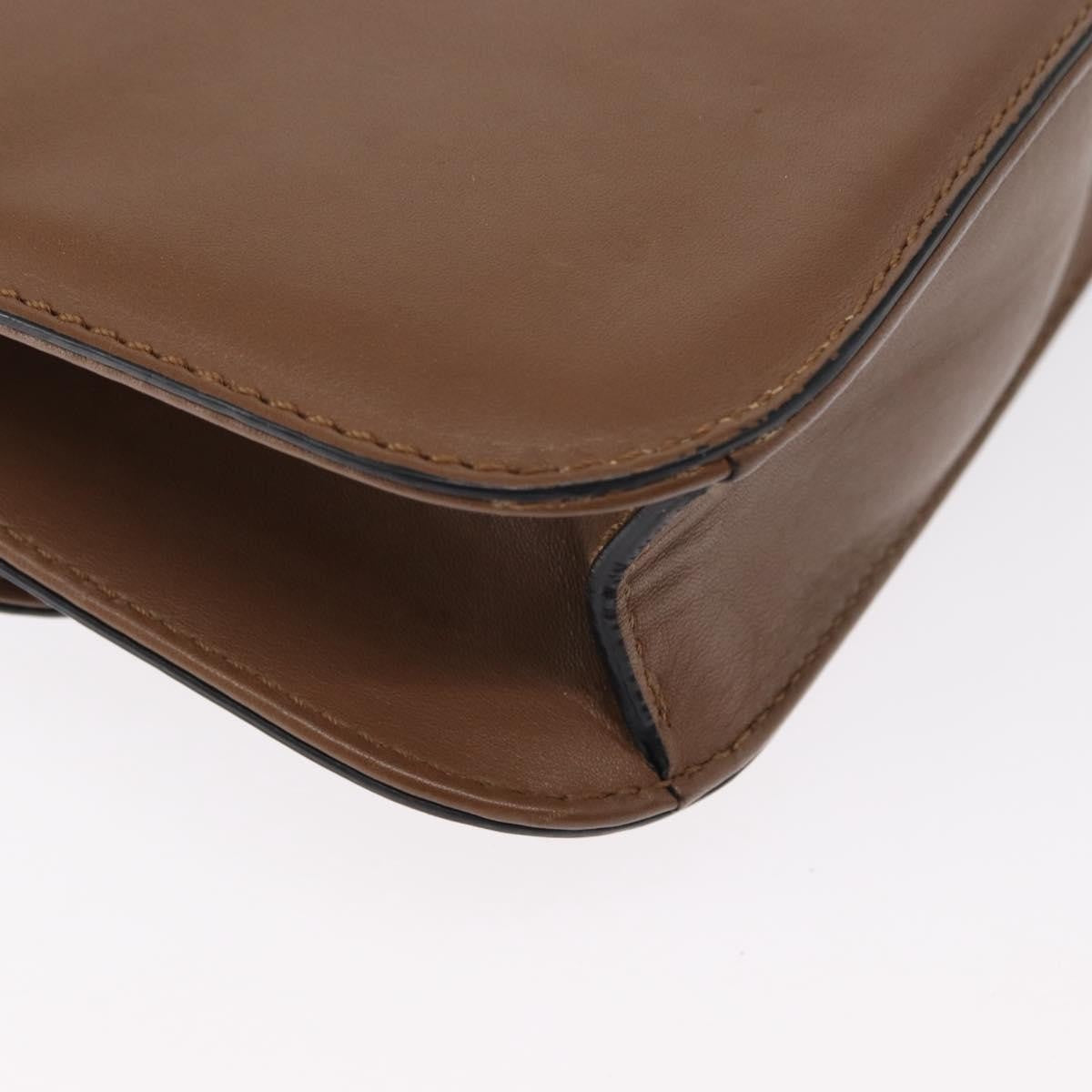 Valentino Garavani Rolling Rockstud Glam Lock Shoulder Bag Leather, BROWN, LEATHER, Shoulder bag