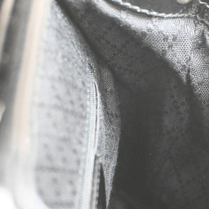 Gucci Vintage Bamboo Backpack Nylon and Patent Leather, BLACK, NYLON, Backpack