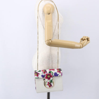 Salvatore Ferragamo Vintage Gancini Chain Shoulder Bag Canvas, MULTICOLOUR, CANVAS, Shoulder bag