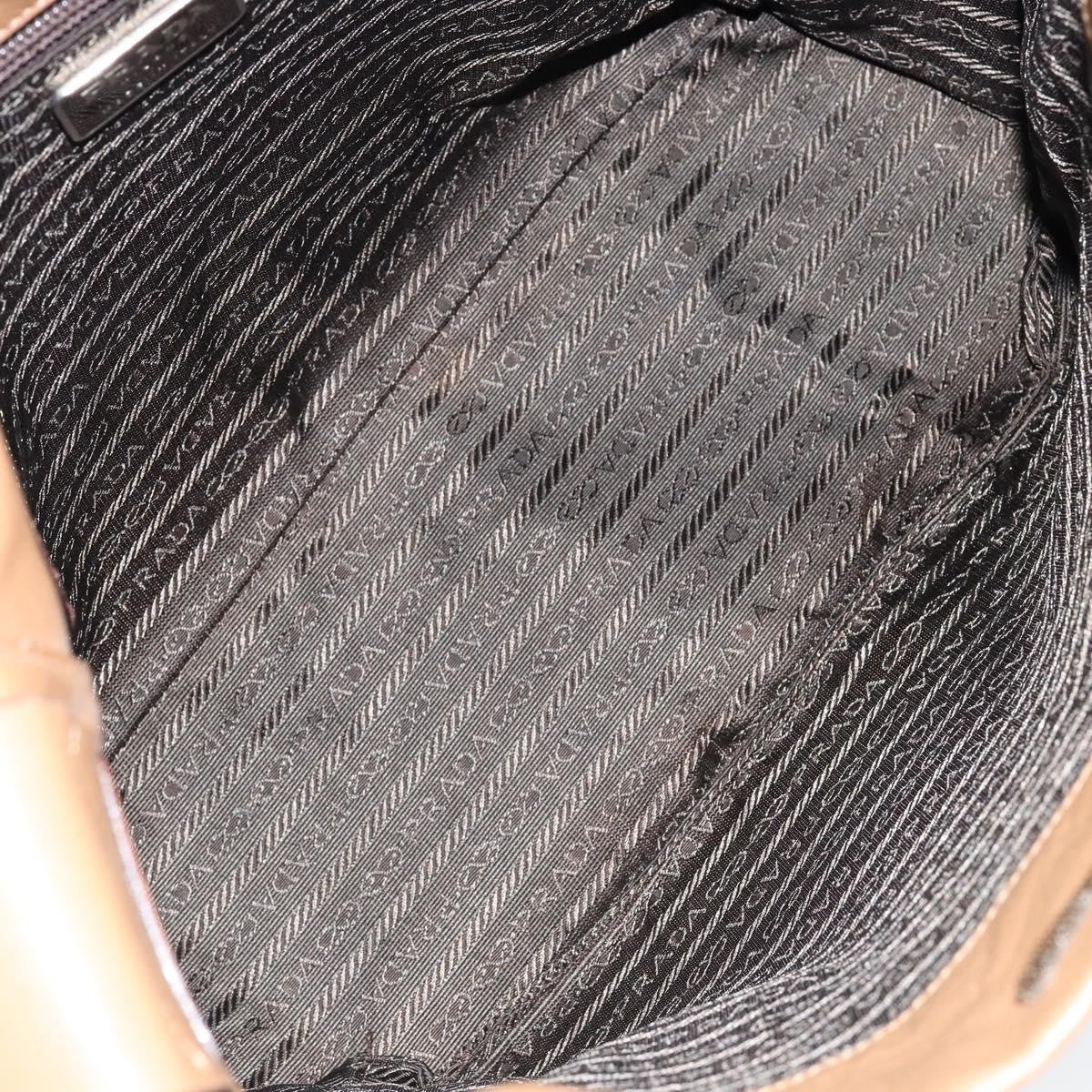 Prada Vintage Shoulder Bag Leather, BROWN, LEATHER, Shoulder bag