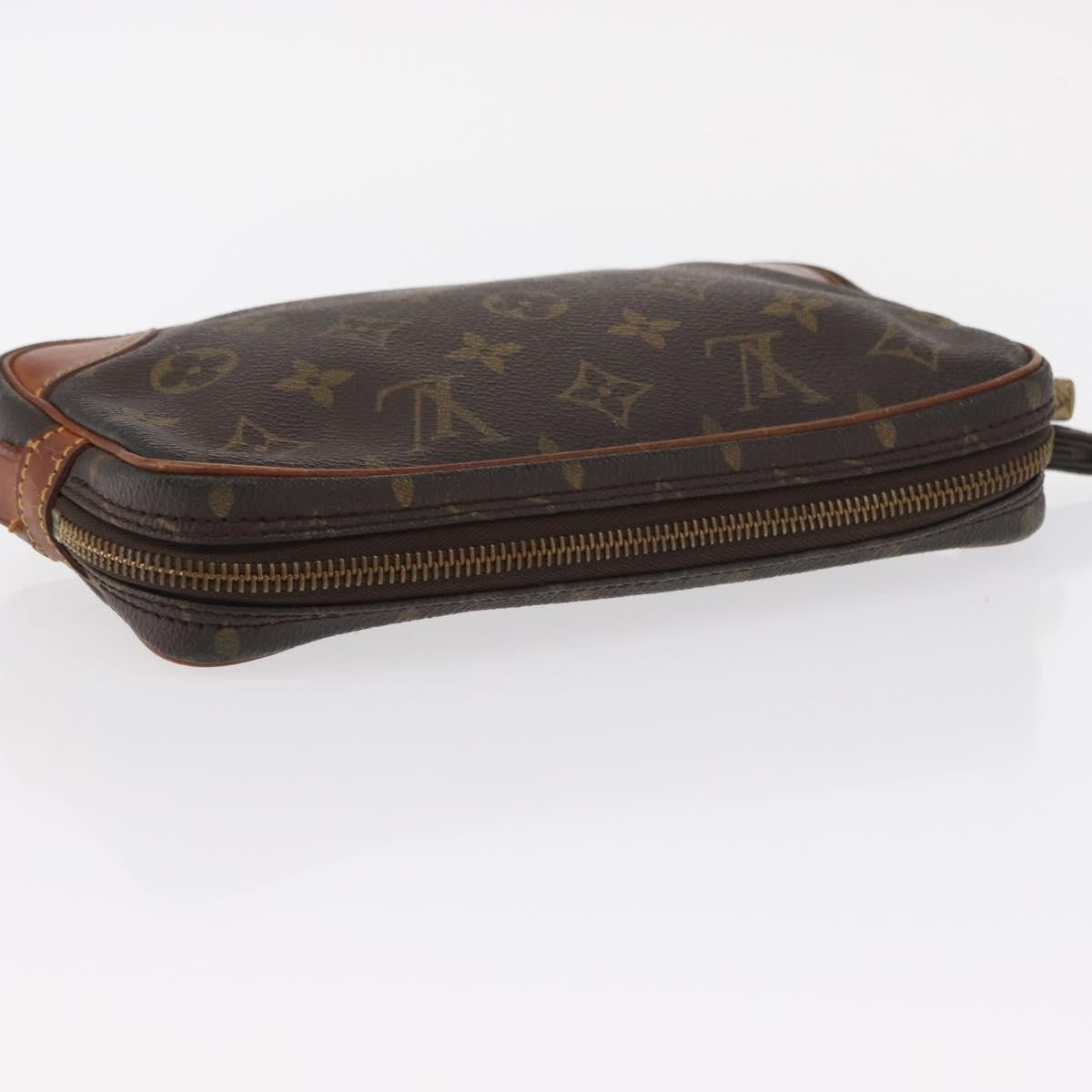 Louis Vuitton Marly Dragonne Clutch Monogram Canvas, BROWN, CANVAS, Clutche & pouche