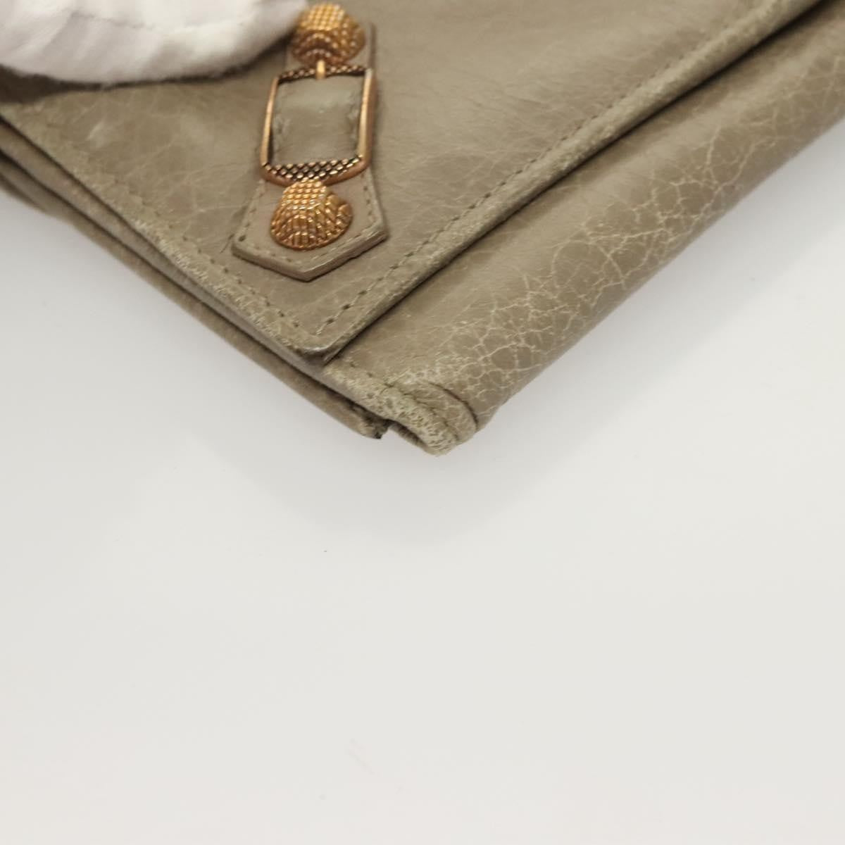 Balenciaga Giant Money Flap Wallet Leather, BEIGE, LEATHER, Wallets