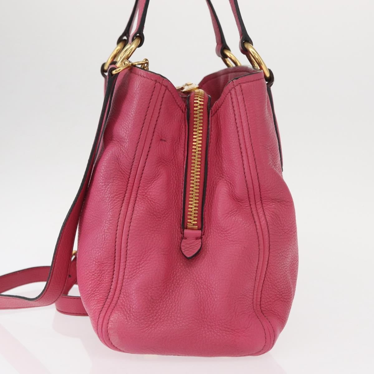 Miu Miu Phenix Convertible Tote Leather, PINK, LEATHER, Tote bag