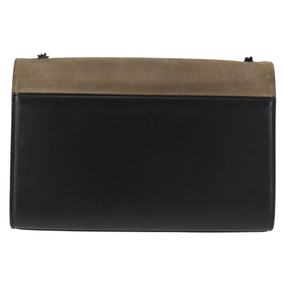 Saint Laurent Classic Monogram Tassel Crossbody Bag Suede, BLACK, SUEDE, Shoulder bag