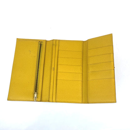 Hermes Bearn Trifold Wallet Epsom, YELLOW, LEATHER, Wallets