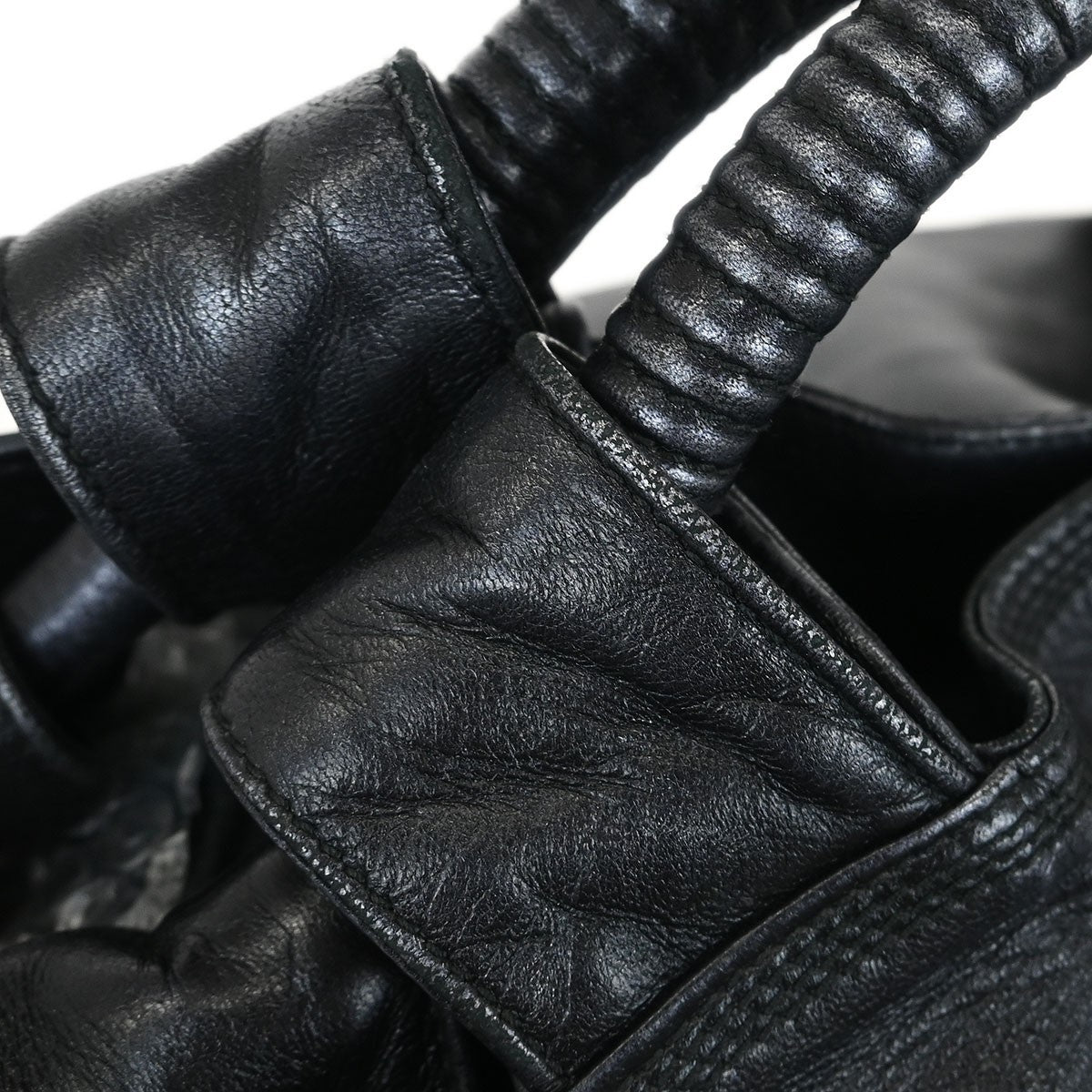 Loewe Anagram Logo Nappa Aire Hand Bag Leather, BLACK, LEATHER, Tote bag