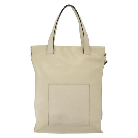 Loewe Shopper Tote Leather, ECRU, LEATHER, Tote bag