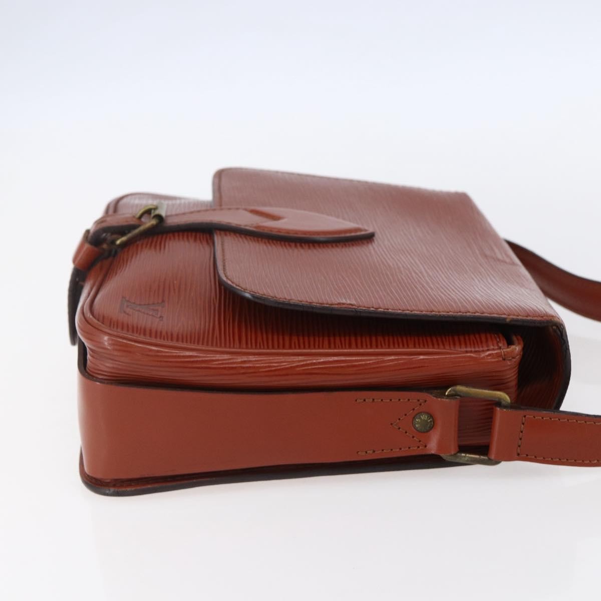 Louis Vuitton Cartouchiere Handbag Epi Leather, BROWN, LEATHER, Shoulder bag