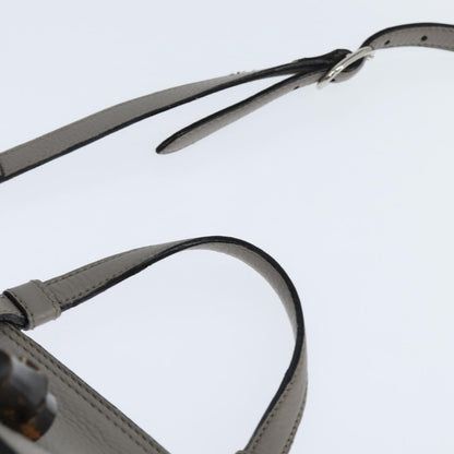 Gucci Bamboo Daily Top Handle Bag Leather, GRAY, LEATHER, Handbag