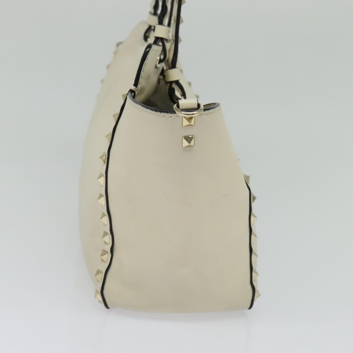 Valentino Garavani Rockstud Tote Soft Leather, WHITE, LEATHER, Tote bag