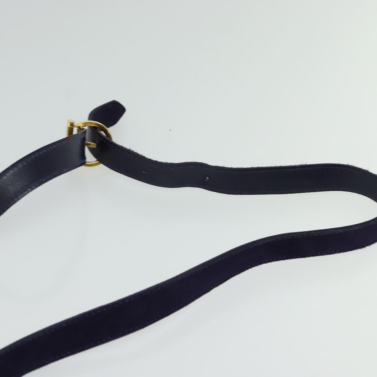 Salvatore Ferragamo Gancini Shoulder Bag Suede, PURPLE, SUEDE, Shoulder bag