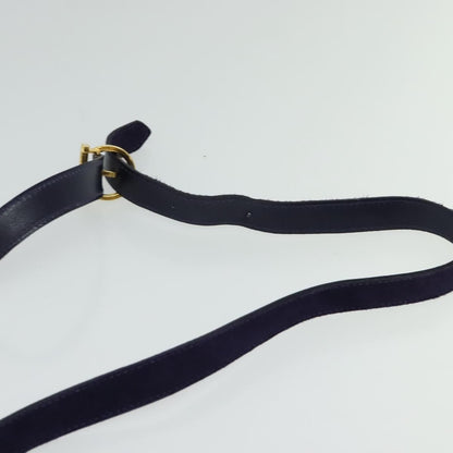 Salvatore Ferragamo Gancini Shoulder Bag Suede, PURPLE, SUEDE, Shoulder bag