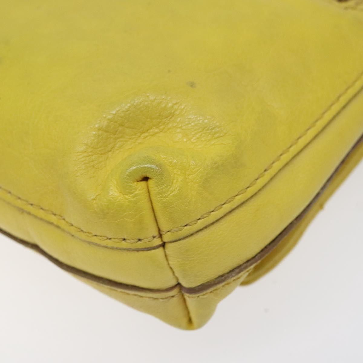 Burberry Flap Shoulder Bag Leather, YELLOW, LEATHER, Shoulder bag
