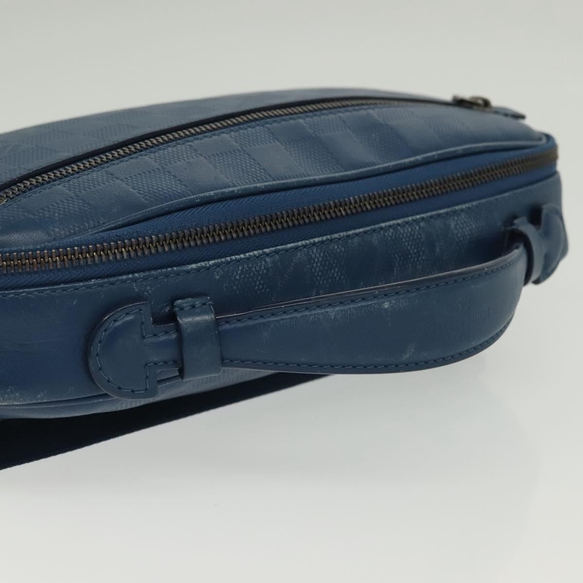 Louis Vuitton Ambler Bag Damier Infini Leather, BLUE, LEATHER, Shoulder bag