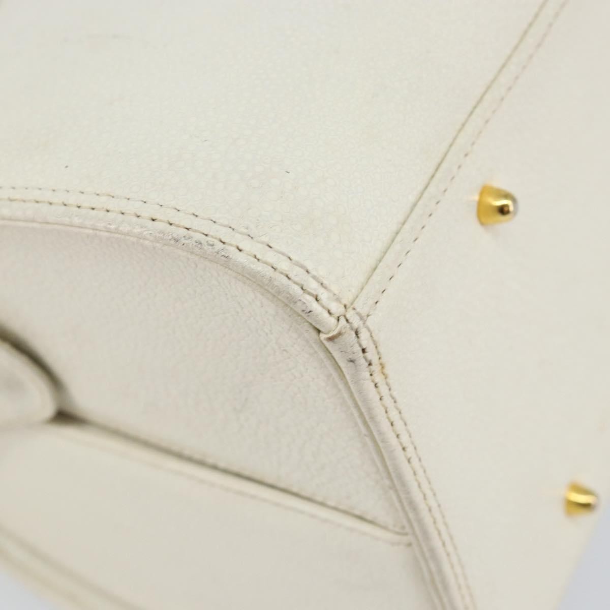 Valentino Garavani Vintage Handbag Leather, WHITE, LEATHER, Handbag