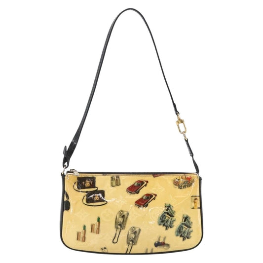 Louis Vuitton Pochette Accessoires NM Limited Edition Stickers Monogram Vernis, WHITE, PATENT_LEATHER, Clutche & pouche