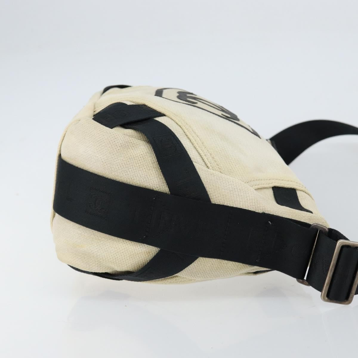 Chanel sports shoulder bag Coco mark, BEIGE, CANVAS, Shoulder bag