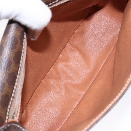 Celine Macadam Shoulder Bag PVC Leather, BROWN, CANVAS, Shoulder bag