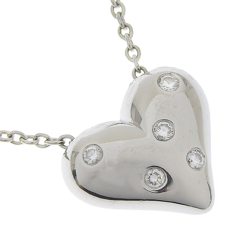 Tiffany & Co. Dots heart Necklace Platinum with diamonds, SILVER, PLATINUM, Necklace