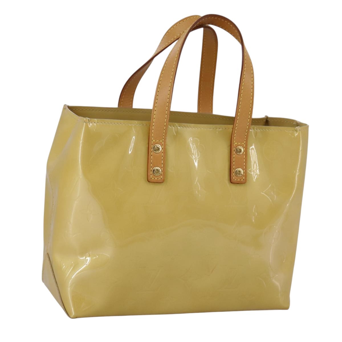 Louis Vuitton Reade Handbag Monogram Vernis, BEIGE, PATENT_LEATHER, Handbag