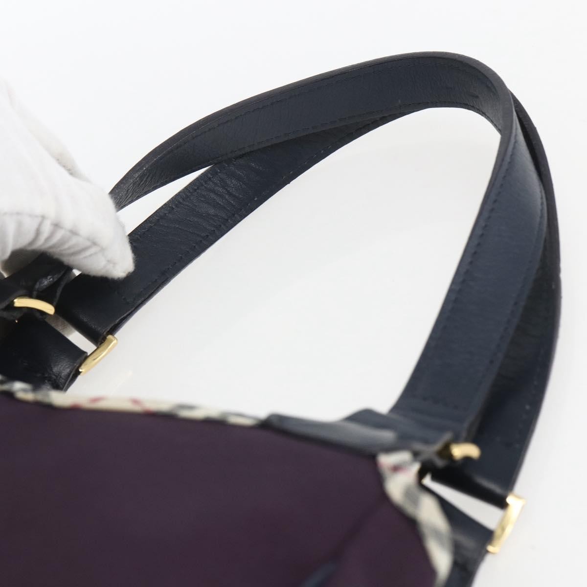 Burberry Nova Check Tote Nylon, PURPLE, NYLON, Tote bag