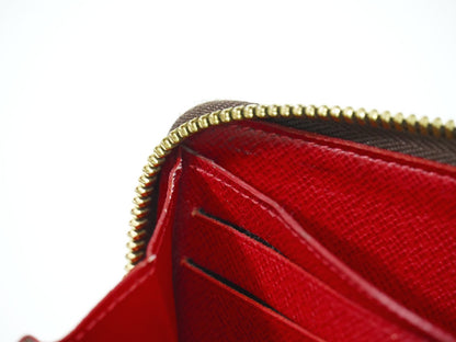 Louis Vuitton Clemence Wallet Damier, BROWN, CANVAS, Wallets