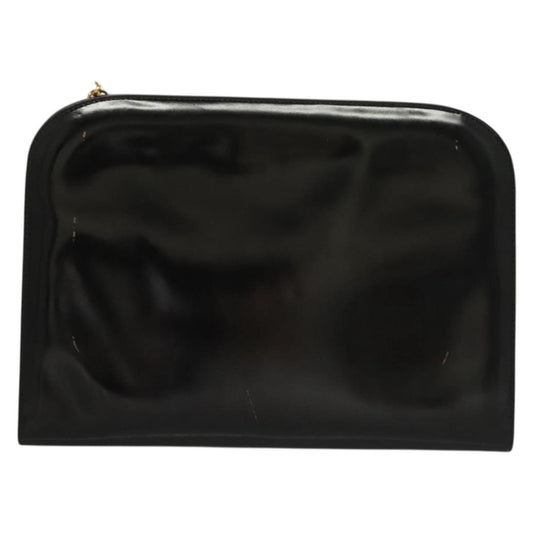 Salvatore Ferragamo Vintage Gancini Chain Shoulder Bag Patent Leather, BLACK, PATENT_LEATHER, Shoulder bag