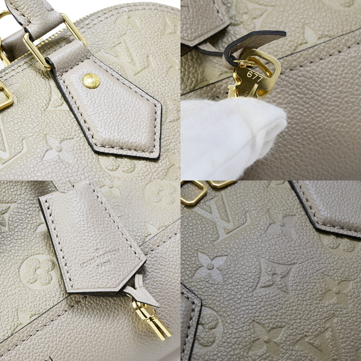Louis Vuitton Neo Alma Handbag Monogram Empreinte Leather, BEIGE, LEATHER, Handbag