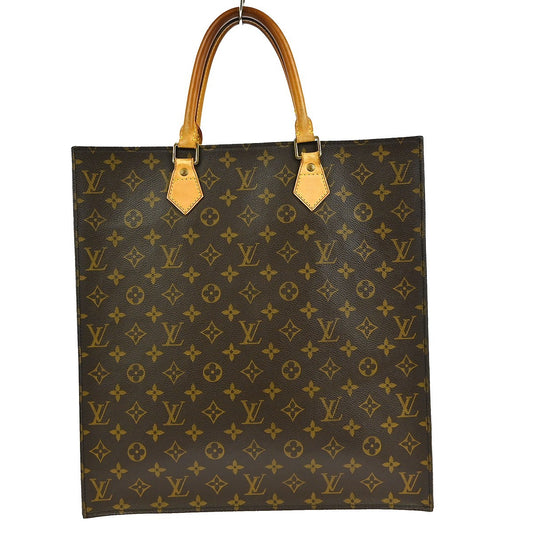 Louis Vuitton Sac Plat Bag Monogram Canvas, BROWN, CANVAS, Tote bag
