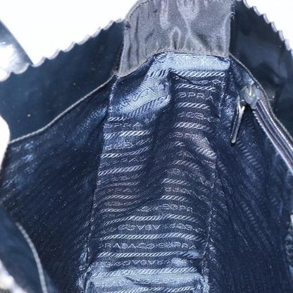 Prada Vintage Tote Tessuto with Leather, BLACK, PATENT_LEATHER, Tote bag