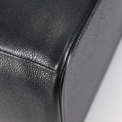 Chanel Vintage Timeless Vanity Case Caviar, BLACK, LEATHER, Toiletry Case