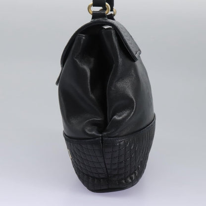 Bally Vintage Handbag Quilted Leather, Black, Leather, Handbag
