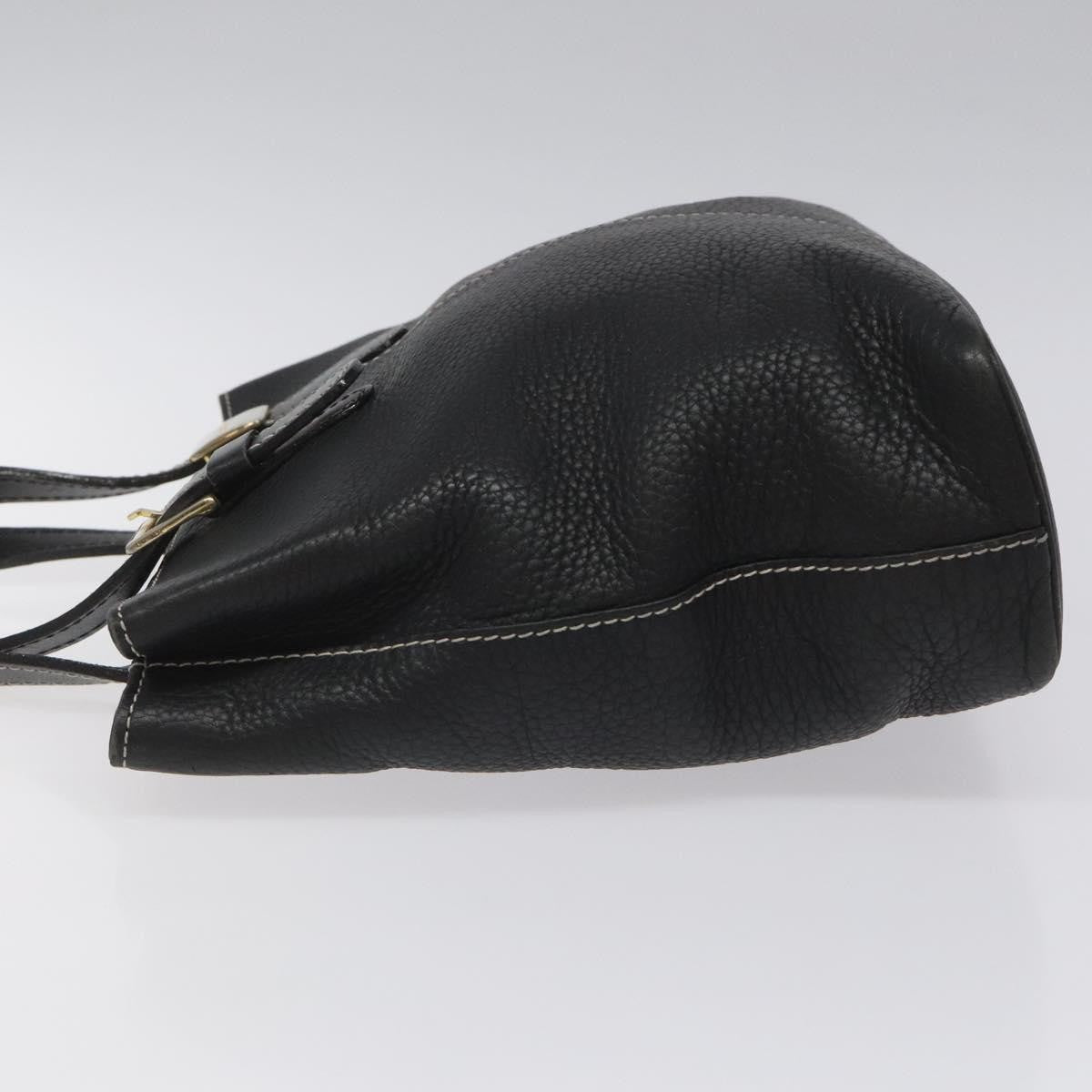 Burberry Handle Tote Leather, BLACK, LEATHER, Tote bag