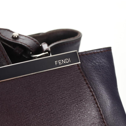 Fendi 2Jours Bag Leather, PURPLE, LEATHER, Handbag