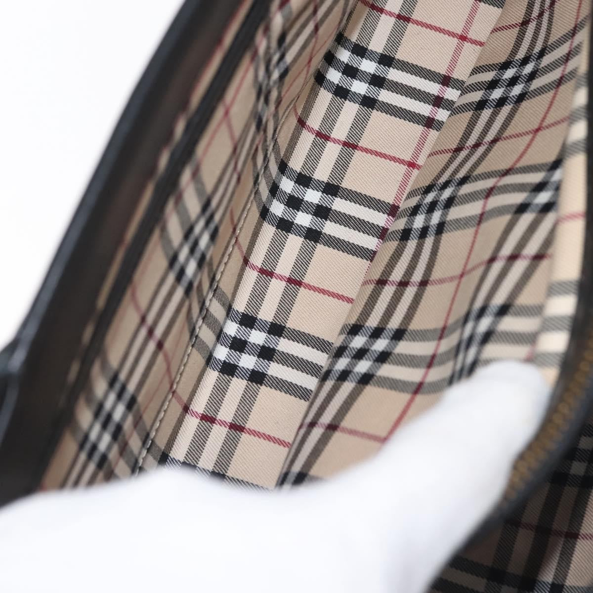 Burberry Vintage Tote Leather, BLACK, LEATHER, Tote bag