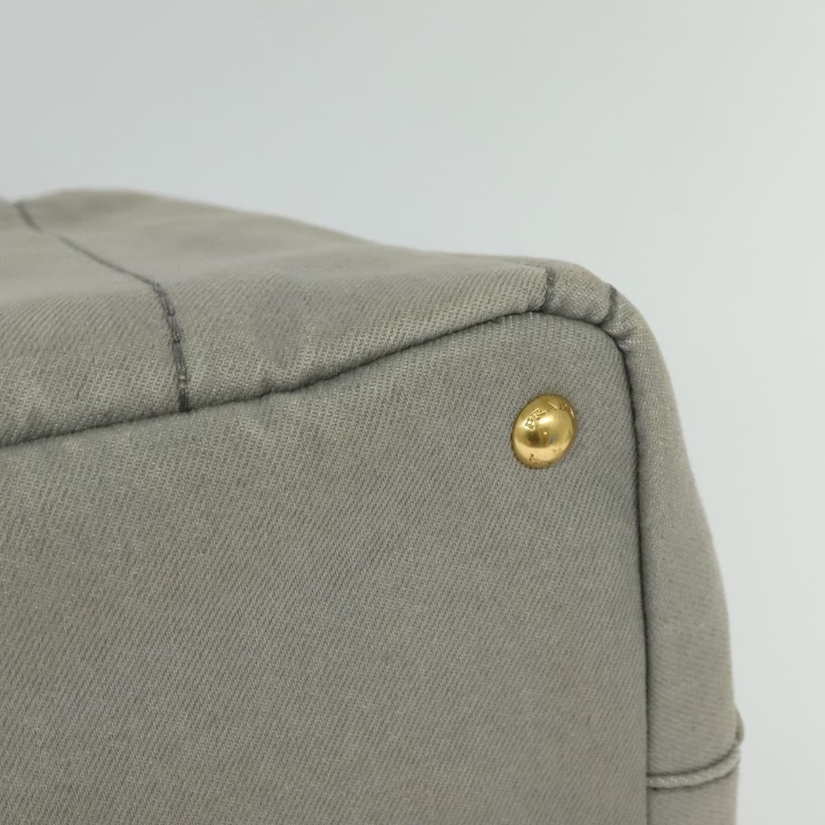 Prada Canapa Tote Canvas, GRAY, CANVAS, Tote bag
