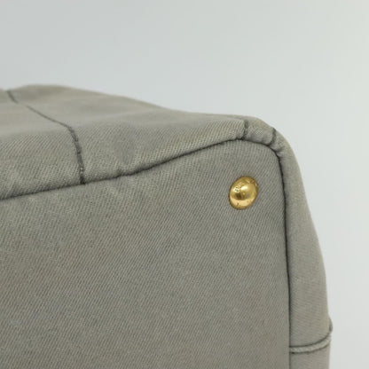 Prada Canapa Tote Canvas, GRAY, CANVAS, Tote bag
