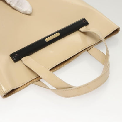 Gucci Vintage Handbag Enamel, BEIGE, PATENT_LEATHER, Handbag