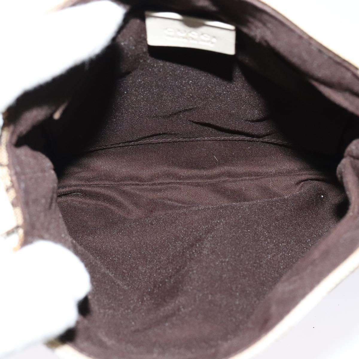 Gucci Zip Messenger Bag GG Canvas with Perforated Leather, BEIGE, CANVAS, Crossbody bag