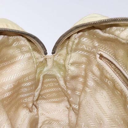 Prada Vintage Zip Handbag Tessuto, BEIGE, NYLON, Handbag