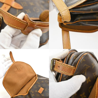 Louis Vuitton Saumur Handbag Monogram Canvas, Brown, Canvas, Shoulder Bag