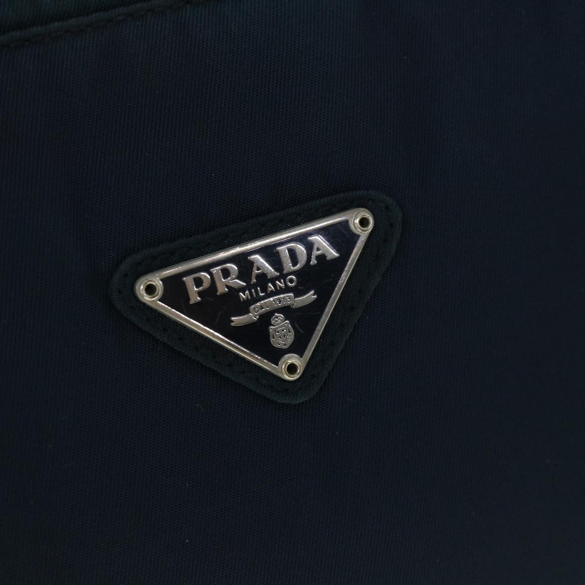 Prada Double Zip Wristlet Pouch Tessuto, NAVY, NYLON, Clutche & pouche