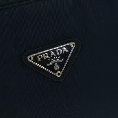 Prada Double Zip Wristlet Pouch Tessuto, NAVY, NYLON, Clutche & pouche