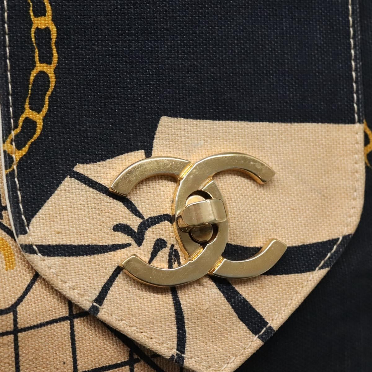 Chanel Mademoiselle Tote Canvas, NAVY, CANVAS, Tote bag