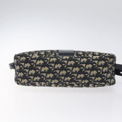 Christian Dior Vintage Trotter Shoulder Bag Canvas, NAVY, CANVAS, Shoulder bag