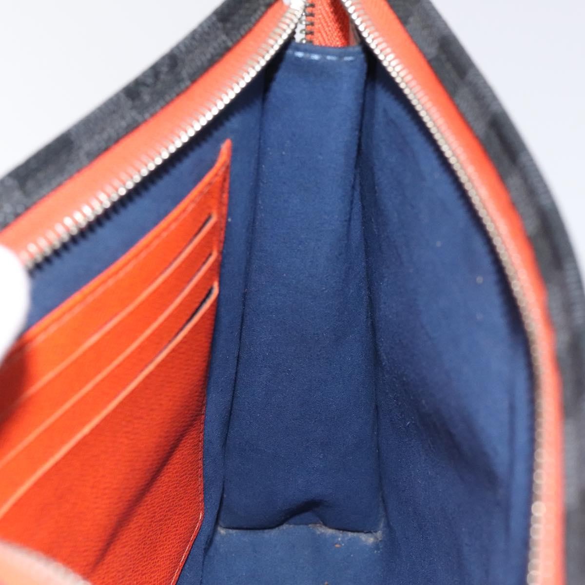 Louis Vuitton Pochette Voyage Epi Leather with Damier Graphite, BLUE, LEATHER, Clutche & pouche